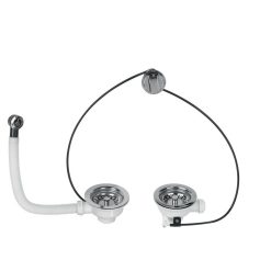 Promo ???? Wirquin Bonde évier, 2 Bacs, Diam.90 Mm, Commande à Câble ????