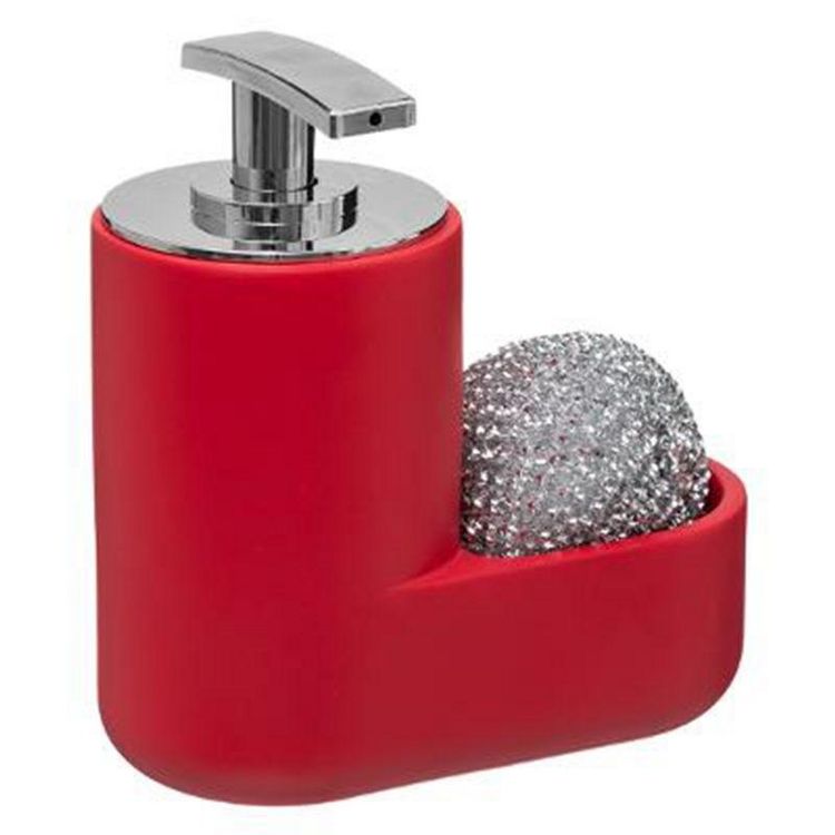 Bon marché ⭐ Distributeur De Savon & Porte Éponge Washing 15cm Rouge ⌛ 3 Bon marché ⭐ Distributeur De Savon & Porte Éponge Washing 15cm Rouge ⌛