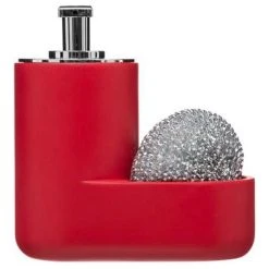 Bon marché ⭐ Distributeur De Savon & Porte Éponge Washing 15cm Rouge ⌛ -VIDAXL Shop unnamed file 716