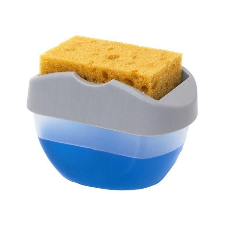 Promo ???? Distributeur De Savon Porte Éponge 14cm Gris ???? 5 Promo ???? Distributeur De Savon Porte Éponge 14cm Gris ???? – Image 3