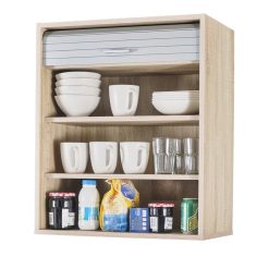 De gros ???? Rangement De Cuisine à Rideau Coloris Chêne L60 Cm - COOKING ⌛