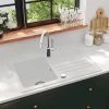 Tout neuf 🥰 VIDAXL Evier De Cuisine Reversible A 1 Bac En Granite Creme Avec Egouttoir 🔔 -VIDAXL Shop unnamed file 780