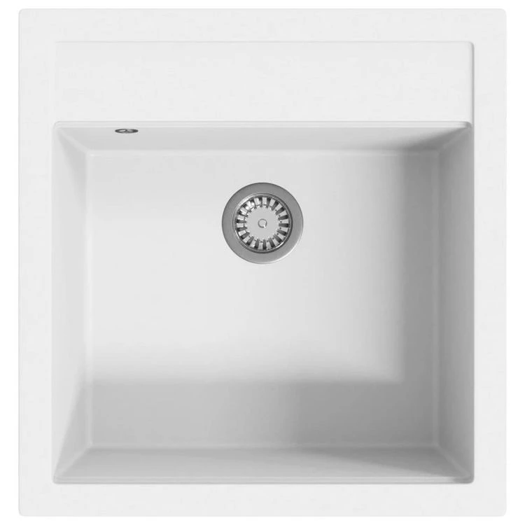 Meilleure affaire 😍 VIDAXL Evier De Cuisine Granit Seul Lavabo Blanc 🛒 4 Meilleure affaire 😍 VIDAXL Evier De Cuisine Granit Seul Lavabo Blanc 🛒 – Image 2