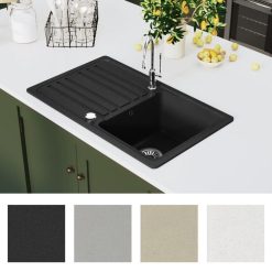 Sortie ???? VIDAXL Evier De Cuisine En Granite Avec Egouttoir Reversible Gris ✨ 4 Sortie ???? VIDAXL Evier De Cuisine En Granite Avec Egouttoir Reversible Gris ✨ -VIDAXL Shop unnamed file 797