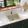 Remise 🤩 VIDAXL Evier De Cuisine Granit Seul Lavabo Beige 😀 -VIDAXL Shop unnamed file 798