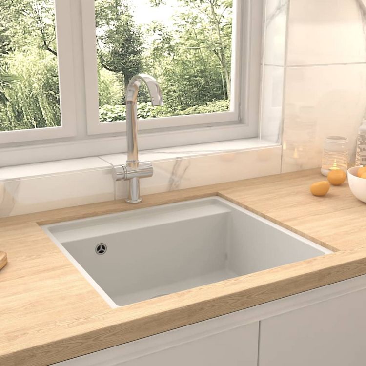 Coupon ???? VIDAXL Evier De Cuisine Avec Trou De Trop-plein Blanc Granit ???? 3 Coupon ???? VIDAXL Evier De Cuisine Avec Trou De Trop-plein Blanc Granit ????