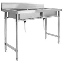 Acheter 🥰 VIDAXL Evier De Cuisine A Lavabo Double Acier Inoxydable ❤️