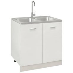 Meilleur prix ???? VIDAXL Evier De Cuisine A Double Lavabo Argente 800x600x155 Mm Inox ???? -VIDAXL Shop unnamed file 855