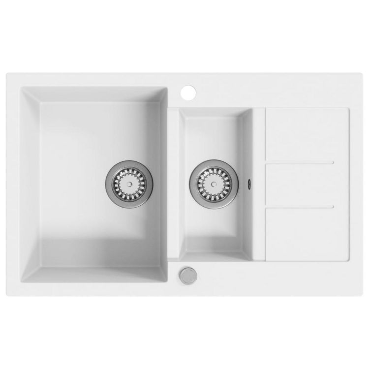 VIDAXL Evier de cuisine Granit Double lavabo Blanc Remise ???? VIDAXL Evier De Cuisine Granit Double Lavabo Blanc ???? -VIDAXL Shop unnamed file 874