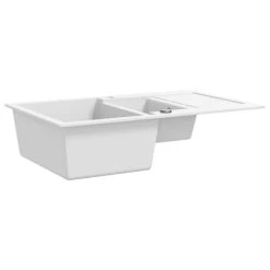 Remise 😉 VIDAXL Evier De Cuisine Granit Double Lavabo Blanc 🛒 -VIDAXL Shop unnamed file 875