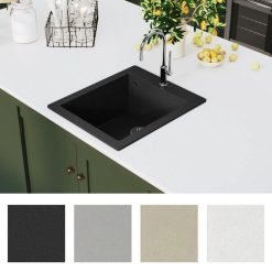 Promo ???? VIDAXL Evier De Cuisine Granite Noir ❤️ -VIDAXL Shop unnamed file 878