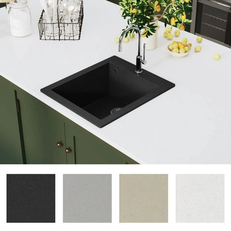 Promo 🎉 VIDAXL Evier De Cuisine Granite Noir ❤️ 4 Promo 🎉 VIDAXL Evier De Cuisine Granite Noir ❤️ – Image 3
