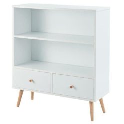 Sortie ❤️ Bibliothèque 2 Tiroirs Pieds Bois Massif L80cm MALMO ???? -VIDAXL Shop unnamed file 881
