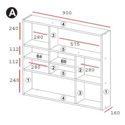 Grosses soldes ???? Étagère Murale MIKE, L90xH78xP16cm ???? -VIDAXL Shop unnamed file 889