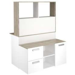 Remise ✨ Meuble De Séparation Multifonctions Avec Bureau Et Rangements KELO ????