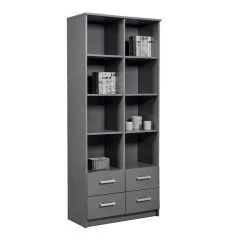 Promo ✨ Paris Prix Étagère 4 Niveaux & 4 Portes Azio 91cm Gris 👍 -VIDAXL Shop unnamed file 982