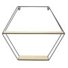 Bon marché ???? Paris Prix Étagère Murale Design Hexagonale 46cm Naturel ????